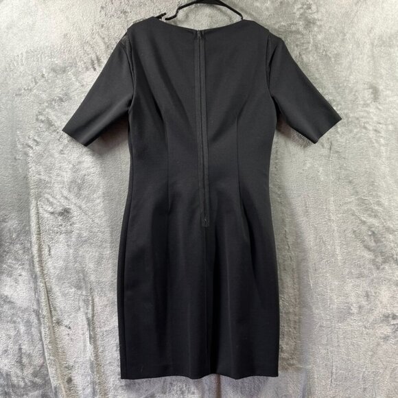 Tahari Dress Womens Size 8 Blue Black Dilana Lined Colorblock Sheath Bodycon - Picture 8 of 14
